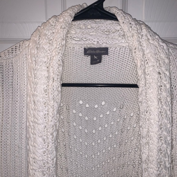 Whit long Eddie Bauer sweater Women’s size Medium - Picture 4 of 6